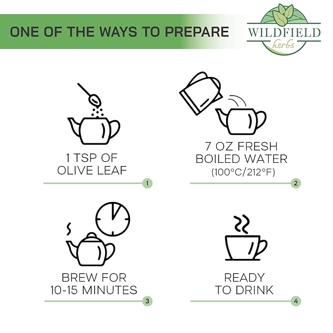 4 oz. Olive Leaf Tea Dried Olive Leaf Herbal Tea (Olea Europaea) - 113g Bags Herb Hojas De Olivo Secas