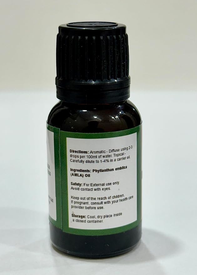 Amla Oil -(Phyllanthus Emblica- Indian Gooseberry Oil)- Carrier Oil 100% Pure Natural Undiluted Uncut Therapeutic Grade Oil 0.33 FL.OZ