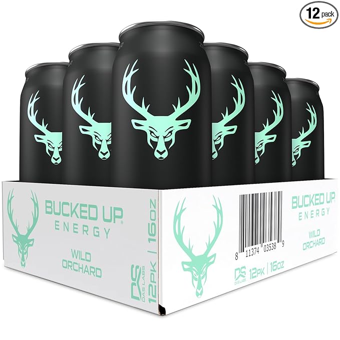 Bucked Up Energy Drink 300mg (Wild Orchard) (12 CT)