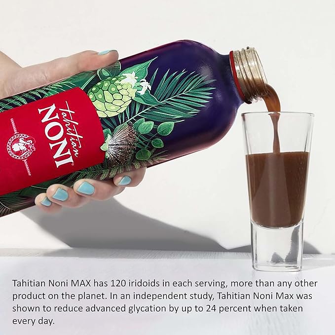 TAHITIAN NONI MAX Wellness Super Fruit Drink | Natural Juice Daily Nutrition Mix for Health Rejuvenation | Noni Juice Organic Morning Complete Daily Wellness Drink 100 fl oz (4-Pack)