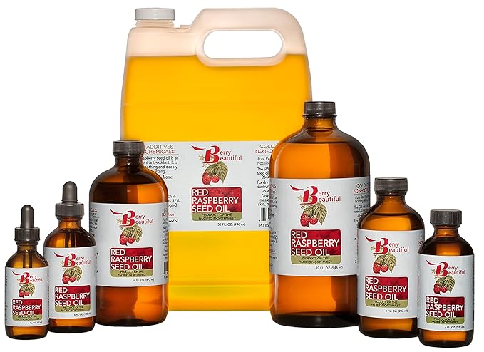 100% Pure Red Raspberry Seed Oil – 2 fl oz | Sustainably Cold-Pressed from Northwest Co-op Raspberries