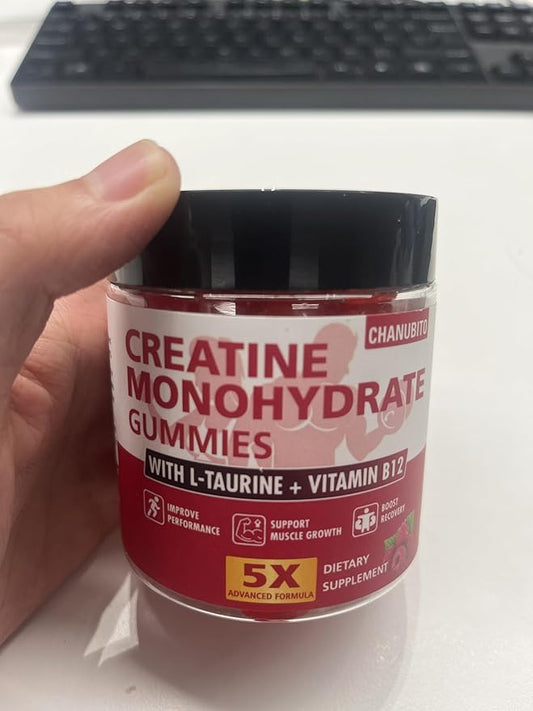 60Count Creatine Monohydrate Gummies for Men & Women, Raspberry Flavor Creatine Gummies, The Optimal Choice for Fitness, Sports, and Physical Training