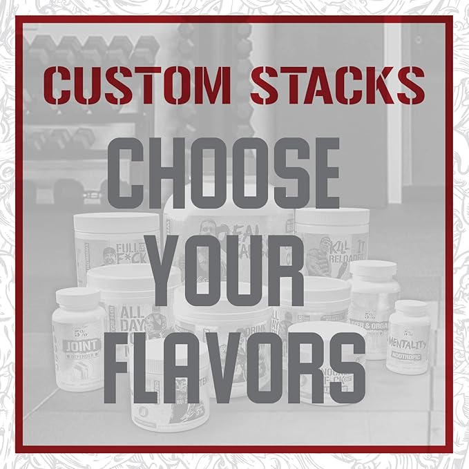 5% Nutrition 2-Stack | Reloaded + FullAF | Pre-Workout + NO Booster Pre (Select Your Flavors)