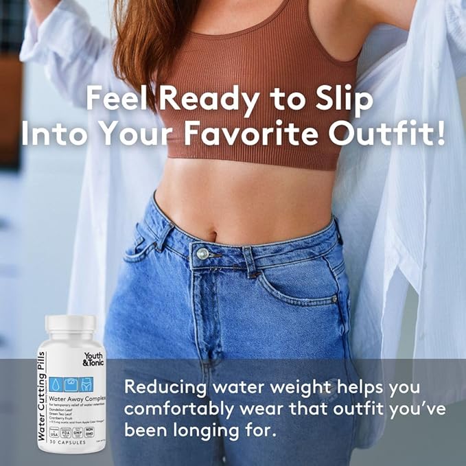 Youth & Tonic Dietary Discipline for Mindful Eating, Cleanse, Detox & Energy Support – Water Weight, Gut Cleanse & CortiThermo Shape for Metabolism, Loss of Body Fluids, Break The Plateau, 90 Pills