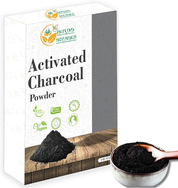 Activated Charcoal Powder 100% Food Grade, Natural Detoxifier for Teeth Whitening, Digestive Health, Face Masks, DIY Skincare, Detox Drinks & Bug Bite Relief 3.5 oz Pack