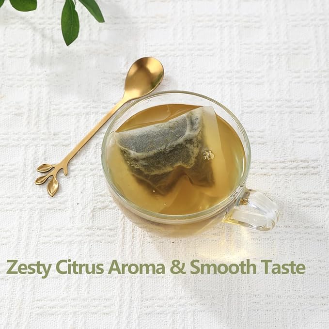 60 Premium Lemongrass Tea Bags, Made with 100% Natural Lemon grass, Perfect for Relaxation and Wellness, No Additives & Caffeine Free.