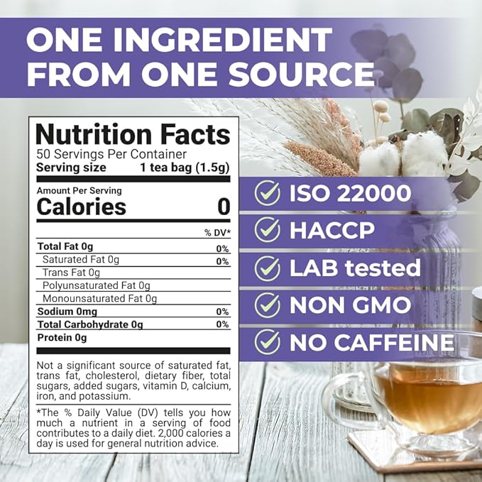 50 Bags Chaste Tree Berry Сhasteberry Tea Vitex Tea Herb (Vitex Agnus-Castus) - 50 Count 2 g Bags Chaste Tree Berry Herbal Vitex Sauzgatillo