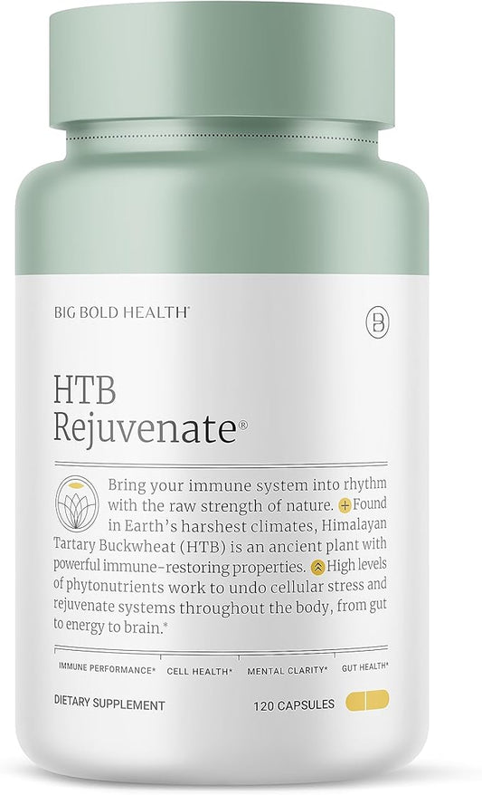 2 Month Supply - Big Bold Health HTB Rejuvenate - Immune Health Support Supplement - Himalayan Tartary Buckwheat Supplement for Immune Rejuvenation and Immune Support (120 Capsules)