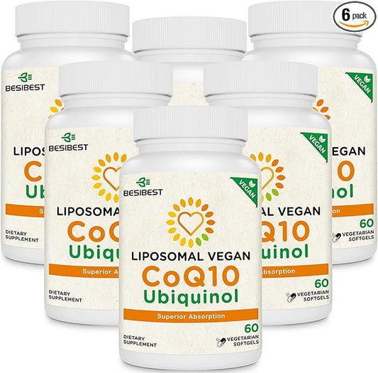 1000mg Liposomal CoQ10 Ubiquinol, 360 Vegan Softgels, High Absorption Ubiquinol CoQ10 Supplement, Active Antioxidant Form of Coenzyme Q10 for Heart Function & Energy Production