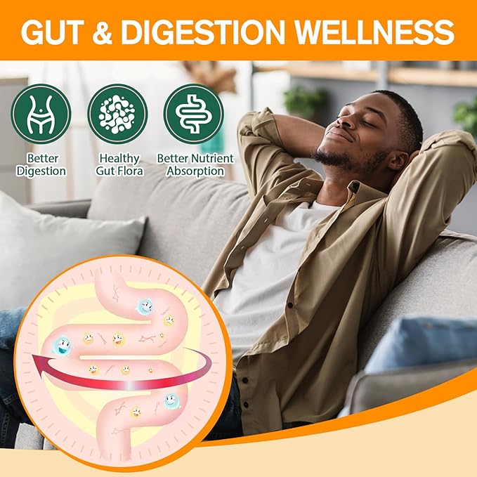 9-in-1 Probiotic Fiber Gummies for Adults Teens 16G Fiber per Serving, Psyllium Fiber Supplement with 5 Billion CFU Bacillus Coagulans, Inulin, ACV for Digestion Gut Immunity - 60 Gummies