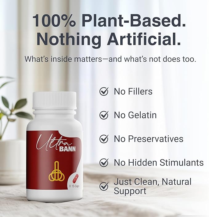 Zest Of Moringa Ultra Bann - Natural Male Vitality Supplement | Herbal Stamina & Energy Booster with Horny Goat Weed, Tongkat Ali, Saw Palmetto & Sarsaparilla | 15 Capsules