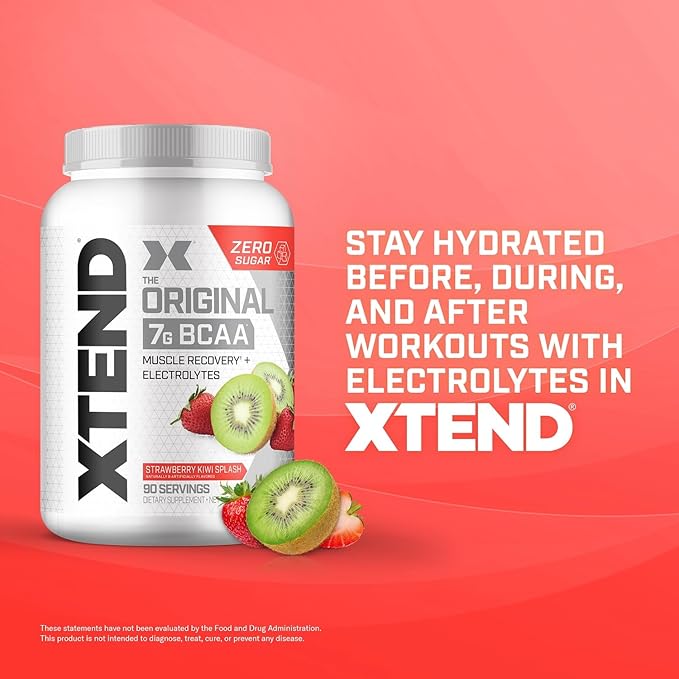 Xtend XTEND Original BCAA Powder 7g BCAA and 2.5g L-Glutamine, Sugar Free Post Workout Muscle Recovery Drink with Amino Acids for Men & Women, 90 Servings
