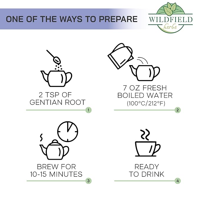 4 oz. Gentian Root Dried Gentian Root Herbal Tea (Gentiana Lutea) - 113g Raiz De Genciana