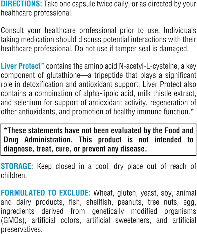 XYMOGEN Liver Protect - Supports Liver Health + Glutathione Production - Milk Thistle Extract, ALA Alpha-Lipoic Acid, N-Acetyl-L-Cysteine, Selenium L-Selenomethionine (120 Capsules)