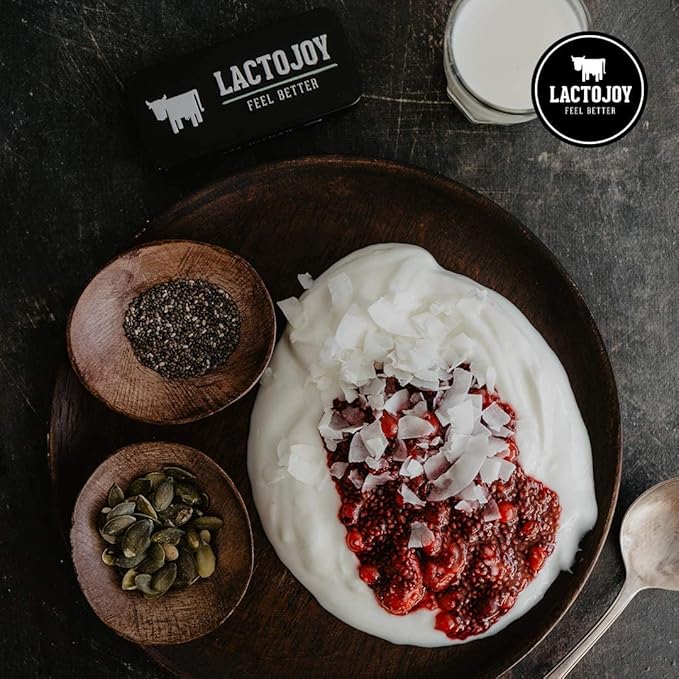 LactoJoy Lactase Pills 14,500 I 80 Pieces I Powerful Lactase Enzymes for Lactose Intolerance I Ultra Pure Lactase for Improved Digestion I No Silicon Dioxide, No Artificial Flavors, No Sucralose