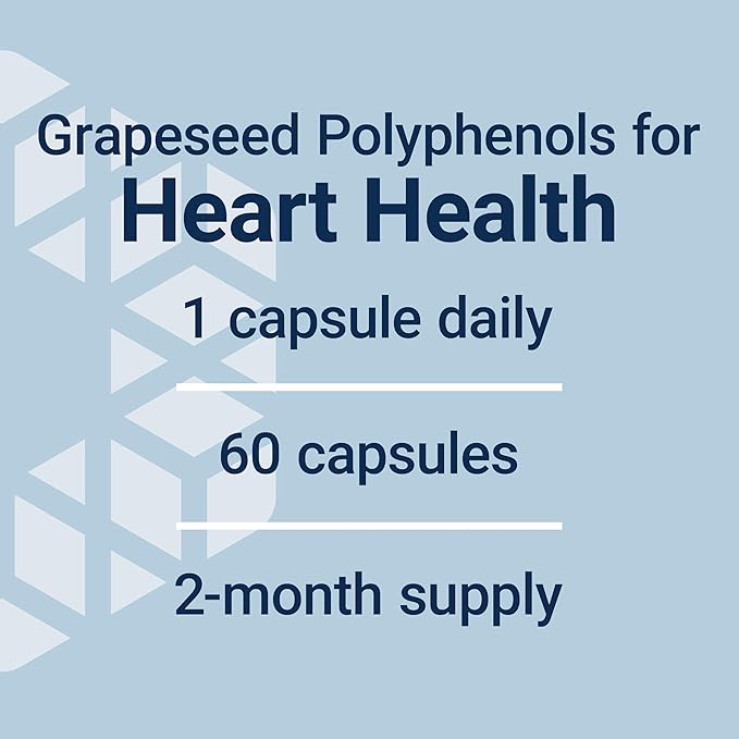 Life Extension Grapeseed Extract, Vitamin C, Calcium, resveratrol, polyphenols, Cardiovascular Health, antioxidant Protection, Gluten-Free, Non-GMO, Vegetarian, 60 Capsules