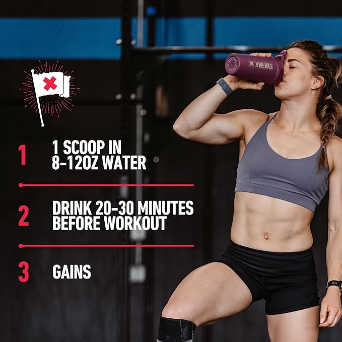 Xwerks Ignite Orange Pre Workout Powder, Natural Keto Pre Workout for Women and Men with Explosive Energy, Gluten Free Blend for Endurance and Stamina, 150mg Caffeine, 30 Servings