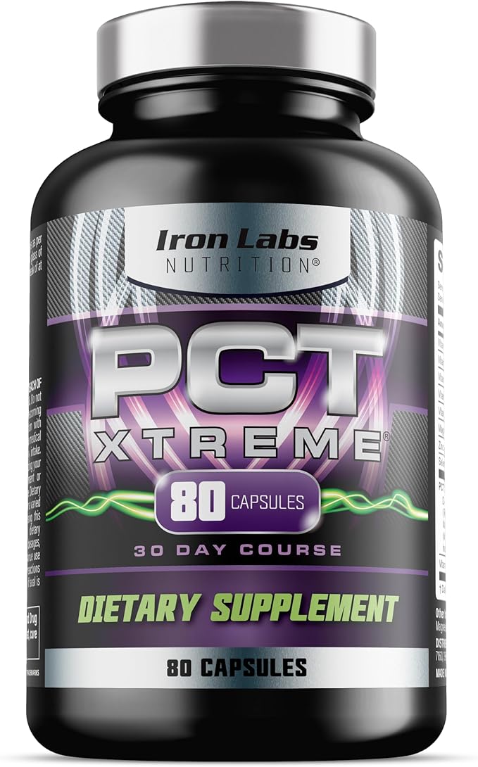 Iron Labs Nutrition PCT Xtreme - PCT Supplement for Men - 30 Day Course - Post Cycle Support Booster (80 Capsules)