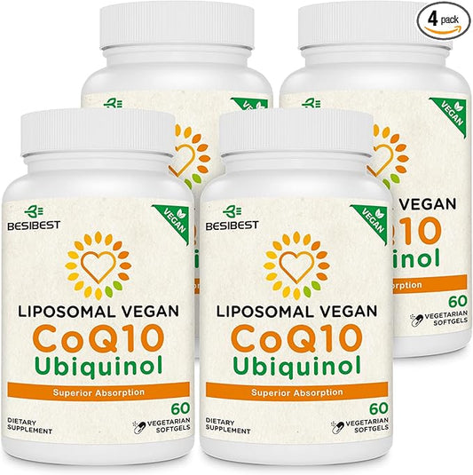 1000mg Liposomal CoQ10 Ubiquinol, 240 Vegan Softgels, High Absorption Ubiquinol CoQ10 Supplement, Active Antioxidant Form of Coenzyme Q10 for Heart Function & Energy Production