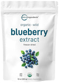 Organic Blueberry Extract Powder, 10oz | 100% Natural Fruit Powder | Freeze-Dried Wild Blueberries Source | No Sugar & Additives | Great Flavor for Drinks, Smoothie, & Beverages | Non-GMO & Vegan