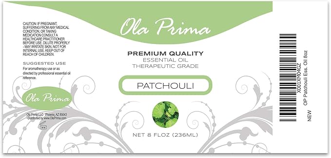 Ola Prima Patchouli Essential Oil 8 oz for Aromatherapy, Diffusers, Candle Making - (240ml)