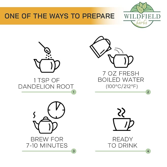 4 oz. Dandelion Root Tea Dandelion Tea Herbal (Taraxacum Officinale) - 113g Herb Raíz De Diente De León