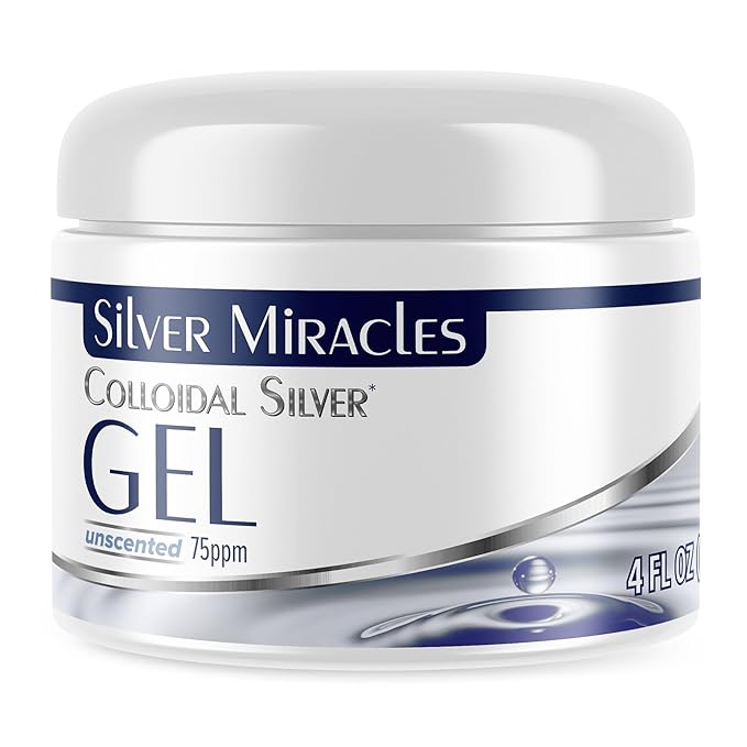 Silver Miracles - Colloidal Silver Gel - Nano Silver Gel Wound Care - Healing Ointment for Burns & Irritated Skin - for All Skin Types - 4 Oz Unscented