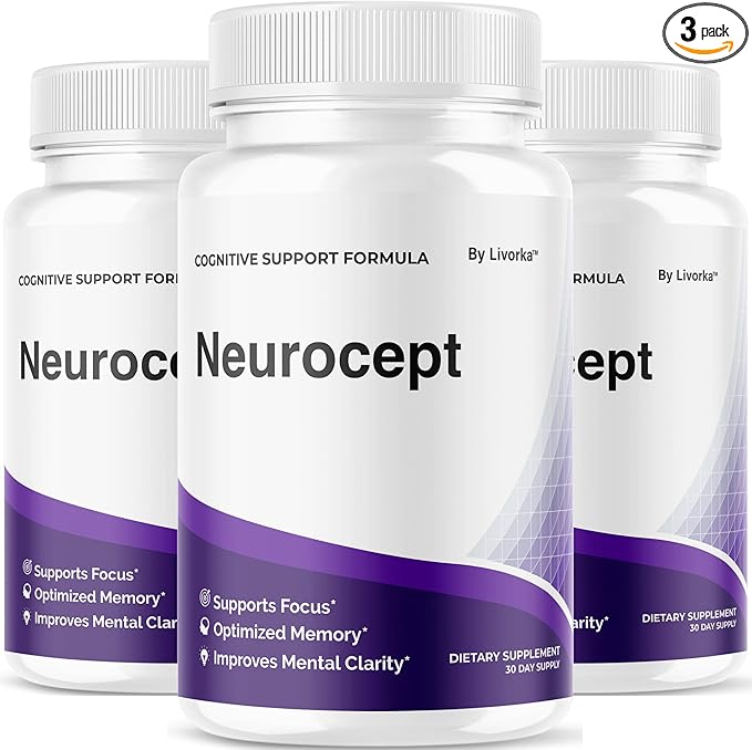 (3 Pack) Neurocept Brain Supplement Capsules - Official Neuro cept Brain & Memory Focus Support Advanced Formula, Neurocept Pills Daily Support for Overall Health & Wellness, 180 Capsules for 3 Months