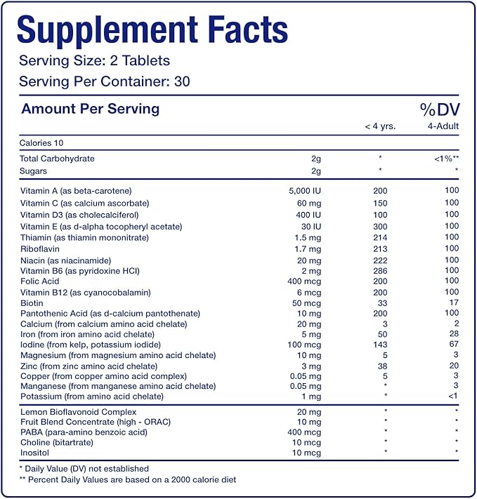 25-in-1 Kids Chewable Multivitamin - Clinically Formulated Kids Multivitamin with Iron Magnesium Vitamins A B Complex C D E Antioxidant Rich Fruit Extracts & More - Made in The USA - 1 Month Supply