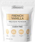 JUST INGREDIENTS French Vanilla Protein Powder – 30 Serving Bag – Grass-Fed Whey & Plant Protein Blend with Real Vanilla Bean – Sweetened with Coconut Sugar & Monk Fruit, Non-GMO, Gluten-Free