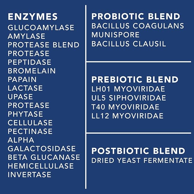 4-in-1 Prebiotic Probiotic & Postbiotic for Women & Men, Complete Gut & Digestive Support Supplement, Pre Post Probiotics & Digestive Enzymes 60 Capsules