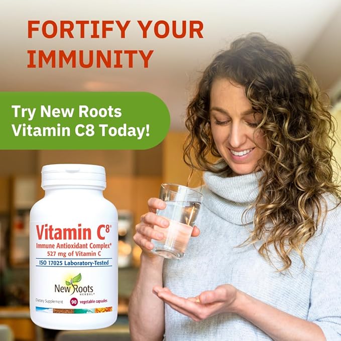 Vitamin C8 + Zinc Supplement for Higest Absorption (90 Capsules) | 527mg per Portion | 8 Buffered Sources of Vitamin C with Bioflavonoids, Green Tea & Quercetin for Stronger Defense | 3 months Supply