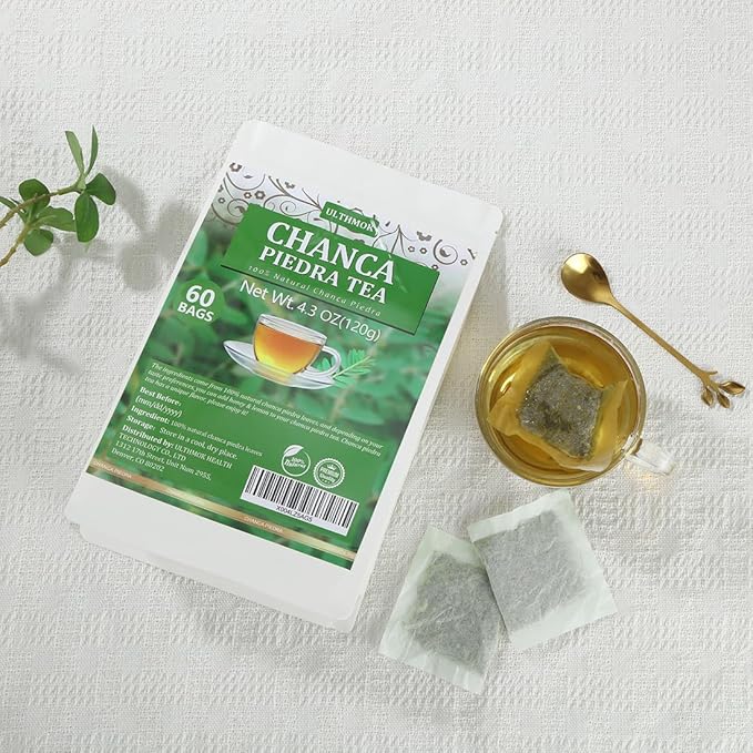 60 Premium Chanca Piedra Leaf Tea Bags, Stonebreaker/Stone Breaker tea, Made with 100% Natural Chanca Piedra Leaves, No Additives & Caffeine Free.