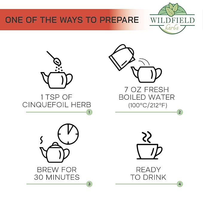 1.8 oz Cinquefoil Herb Dried Five Finger Grass Herb Potentilla Palustris Tea (Comarum Palustre L.) - 50g Sabelnik Herbal Tea