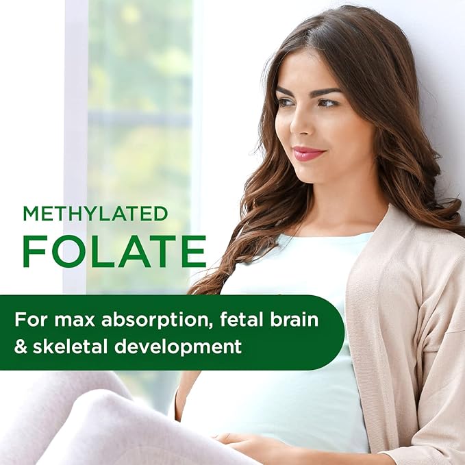 Emerald Labs Prenatal 1-Daily Multi - Prenatal Multivitamin with Methylated Folate, Iron, Whole-Food Blend & More - Soy-Free, Gluten-Free - 30 Vegetable Capsules