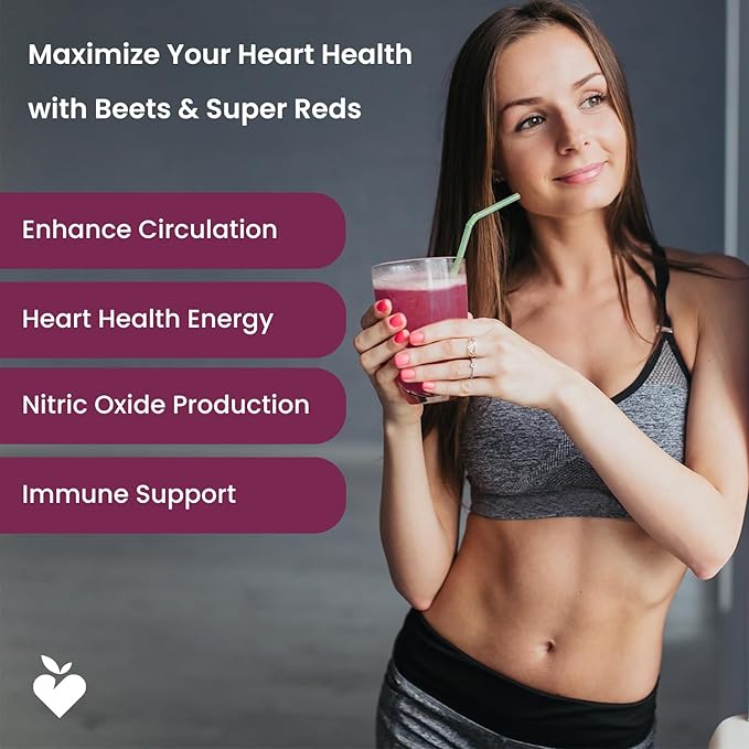 NutraChamps Beet Root Powder Circulation Supplement, Superfood Powder Nitric Oxide with Beetroot Juice, Super Reds & Grape Seed Extract, No Sugar Beet Supplement - 8.74 Oz