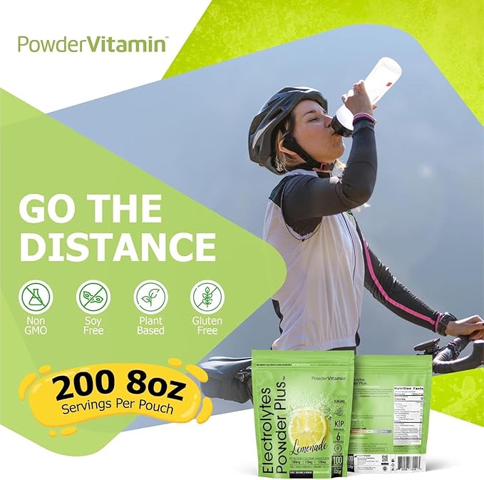 PowderVitamin Electrolytes Powder Plus Keto, Lemonade (100 Servings) 0 Sugar, No Maltodextrin,1000mg Potassium,120mg Calcium,120mg Magnesium,Organic Vitamin C,Zero Calories, Energy Hydration Powder