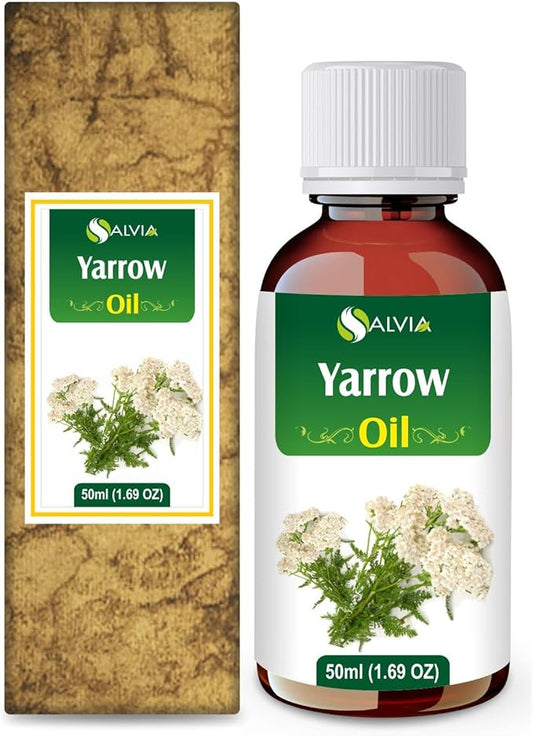 Yarrow Essential Oil (Achillea millefolium) 100% Pure & Natural - Undiluted Uncut Premium Oil -Therapeutic Grade- Use for Aromatherapy (50 ML)
