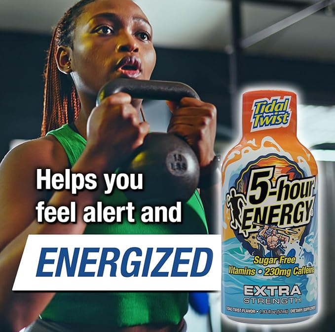 5-hour ENERGY Extra Strength Energy Shot, Tidal Twist (1.93 oz., 30 Count), Zero Calories & Sugar-Free 230 mg Caffeinated Energy Shot, Amino Acids & B Vitamins, Dietary Supplements, , Pina-Colada Flavor