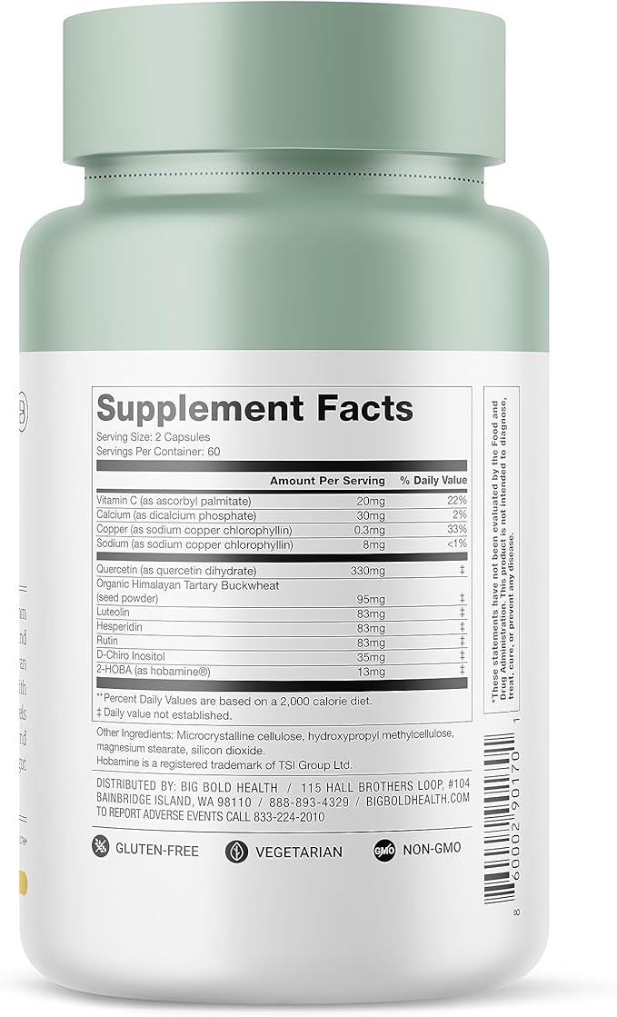 2 Month Supply - Big Bold Health HTB Rejuvenate - Immune Health Support Supplement - Himalayan Tartary Buckwheat Supplement for Immune Rejuvenation and Immune Support (120 Capsules)