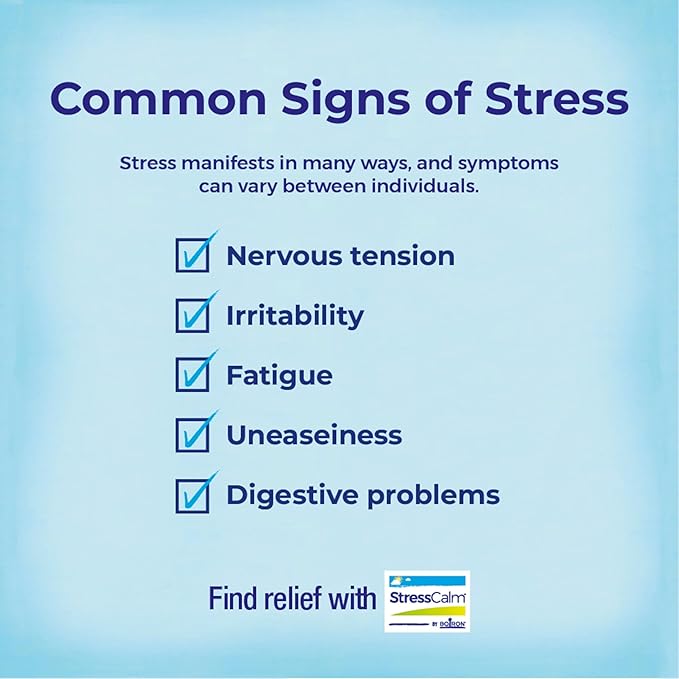 Boiron StressCalm Tablets for Relief of Stress, Anxiousness, Nervousness, Irritability, and Fatigue - 60 Count