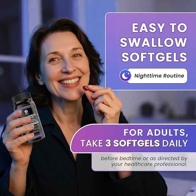 2 Pack Evening Primrose Oil Complex for Women – Hormone Wellness with Cold-Pressed EPO, 10% GLA, Sage, Fulvic Acid, L-Theanine – Cyclical Balance, Mood, Skin & Immune Health, 180 Softgels