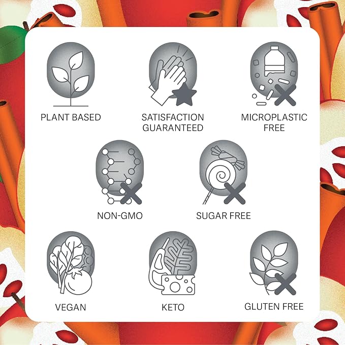 Zest Energy Tea - Cinnamon Apple Spice High Caffeine Black Tea Bags - Caffeinated Coffee Altnernative/Substitute - Natural, Non-GMO & Keto Friendly - Hot or Iced - 20Ct Pack - 150mg Caf