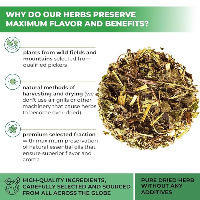 4 oz. Dried Nettle Leaf Tea Ortiga Planta Nettle Herb Bulk Stinging Nettle Leaf Herb Tea (Urtica dioica) - 113g Stinging Nettle Leaves Herbal Tea ortiga verde te