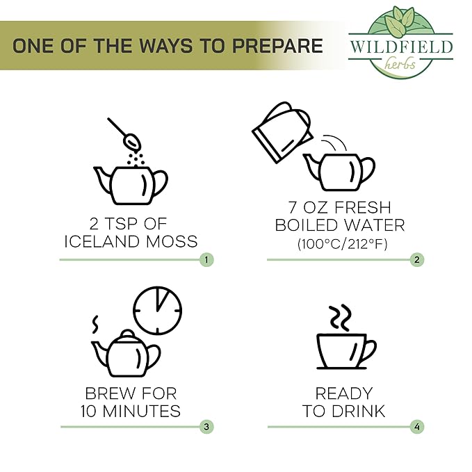 4 oz. Icelandic Moss Iceland Moss Herbal Tea (Cetraria Islandica) - 113g Herb Tea Liquen De Islandia