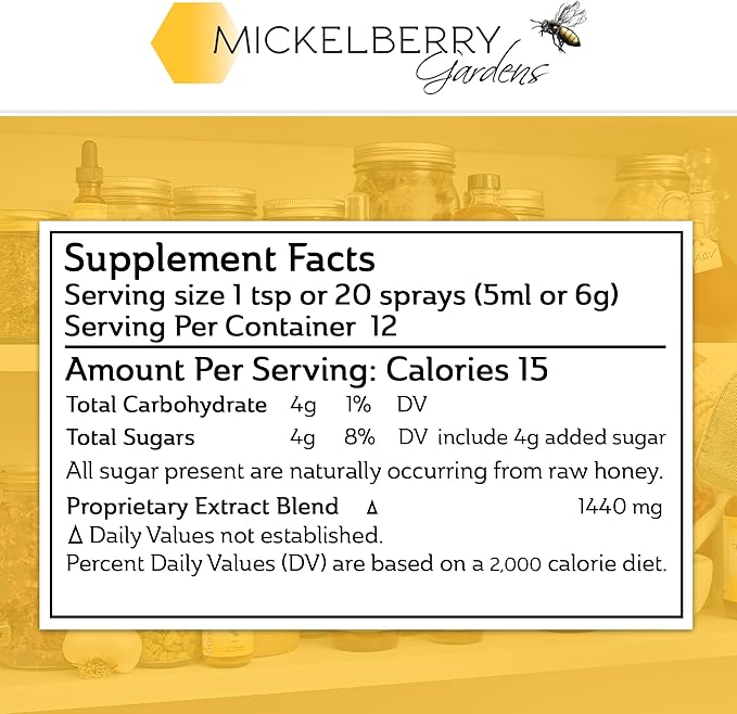 Mickelberry Gardens Relaxation Honey Spray – Natural Tension Relief & Sleep Support with Chamomile, Lavender & Organic Herbs – 2 Oz