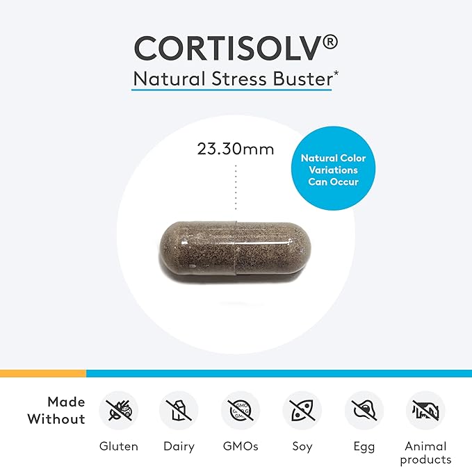 XYMOGEN Cortisolv Cortisol Supplement - Ashwagandha Supplement with L Theanine to Support Healthy Cortisol Levels, Energy, Relaxation and Mental Clarity (120 Capsules)