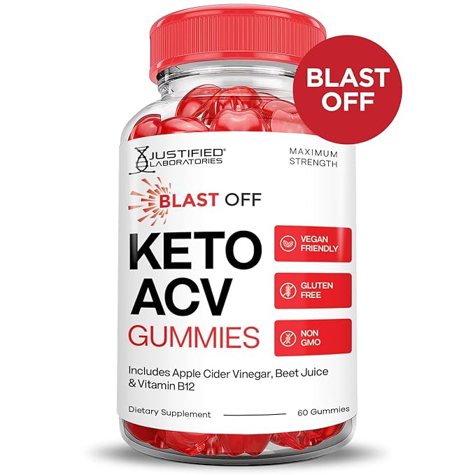 (10 Pack) Blast Off Keto ACV Gummies Advanced Formula 1000MG Blsat Off Keto Gummies Apple Cider Vinegar Formulated with Pomegranate Beet Juice Powder B12 Vegan Non GMO 600 Gummys