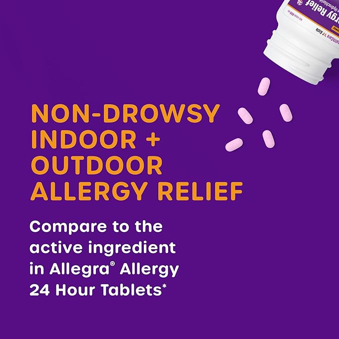 HealthCareAisle Allergy Relief - Fexofenadine Hydrochloride Tablets USP, 180 mg - 180 Tablets - Allergy Medication, Non-Drowsy 24-Hour Relief