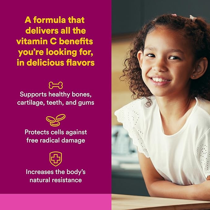 Natural Factors - Vitamin C 500mg, 100% Natural Fruit Chew, Mixed Fruit, 180 Chewable Wafers
